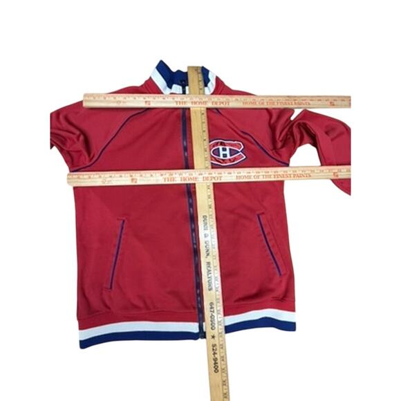 "CCM" Vintage RARE!! Montreal Canadians Zip Up Red,White & Blue Jacket SZ L MINT - Picture 8 of 12